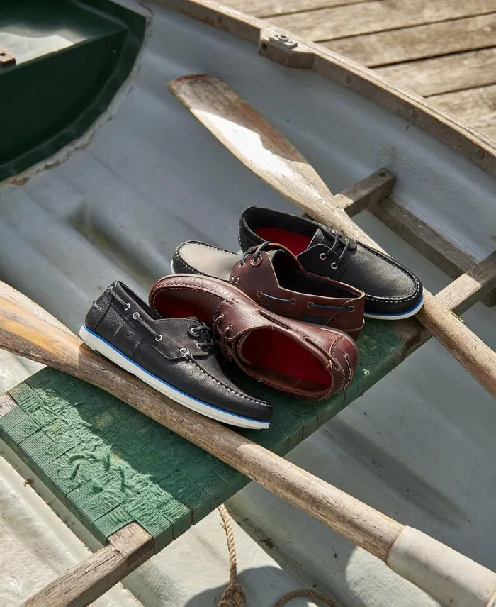 Wake Boat Shoes Classic Beige Men Barbour Shoes