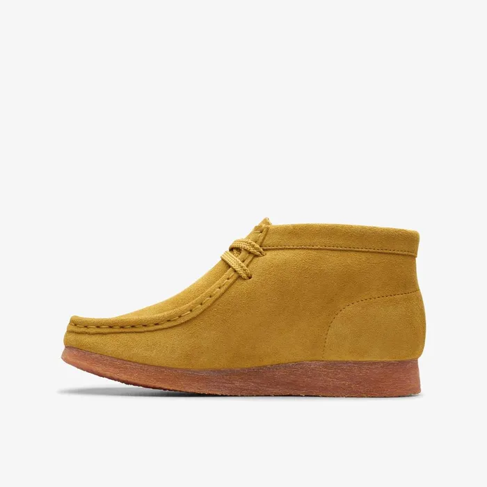 Wallabee Boot Older Dark Olive Kids Clarks Originals
