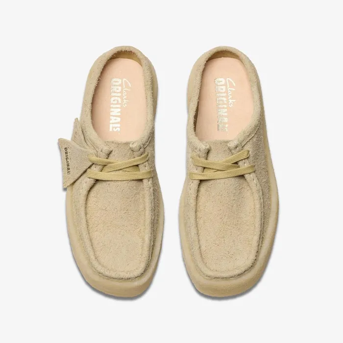 Wallabee Cup Lo Light Maple Women Clarks Clogs and Mules