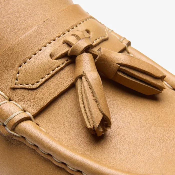 Wallabee Loafer Mid Tan Leather Women Clarks SlipOns
