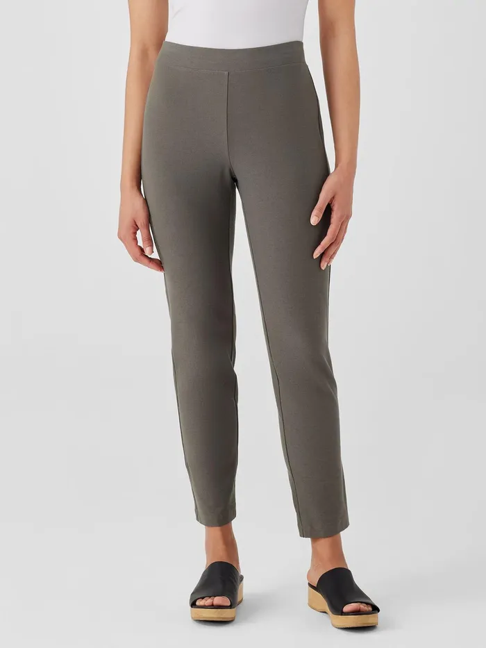Washable Stretch Crepe Pant White Women Eileen Fisher Petite