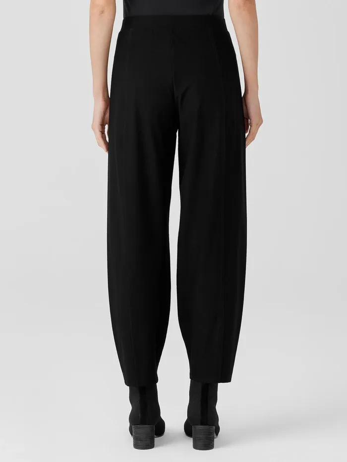 Washable Stretch Crepe Pleated Lantern Pant Black Women Eileen Fisher Pants Shorts and Jumpsuits