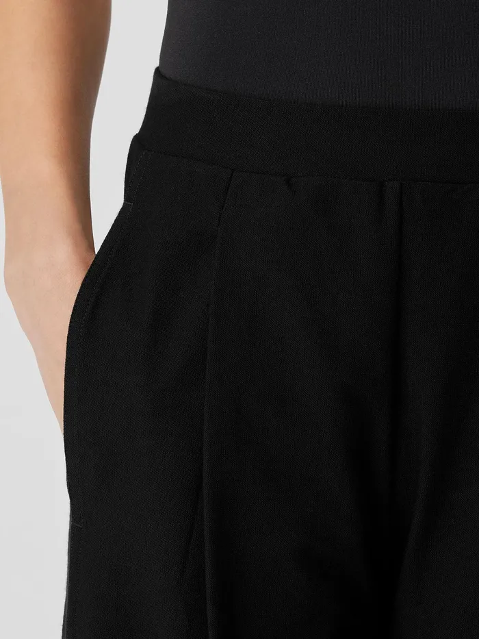 Washable Stretch Crepe Pleated Lantern Pant Black Women Eileen Fisher Pants Shorts and Jumpsuits