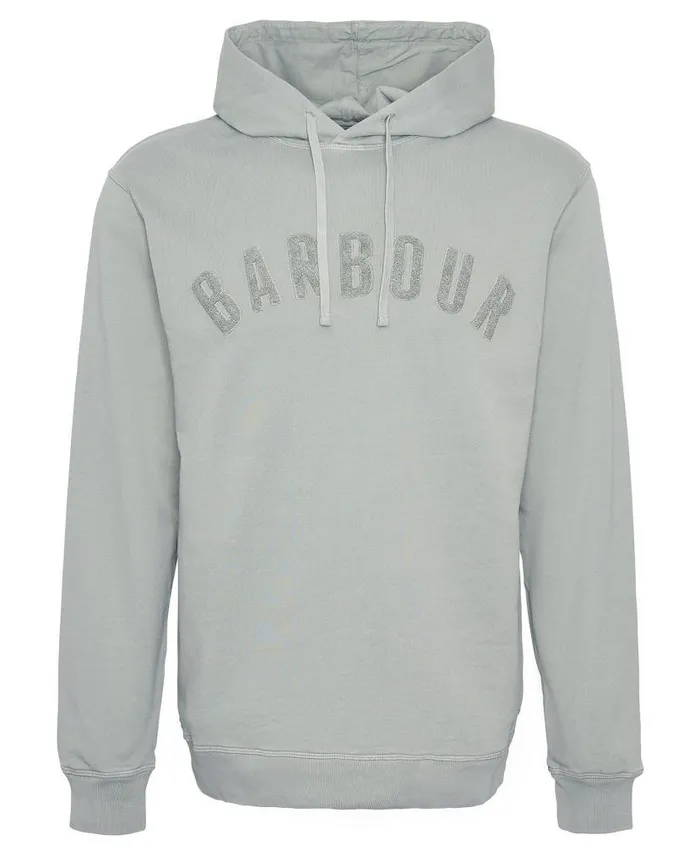 Washed Logo Hoodie Classic Navy Men Barbour Hoodies and Sweatshirts