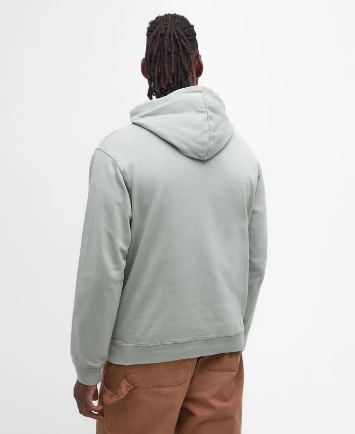Washed Logo Hoodie Classic Navy Men Barbour Hoodies and Sweatshirts