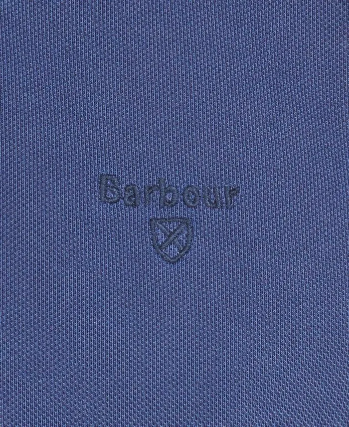 WashedOut Sports Polo Shirt Sky Men Barbour Polo Shirts