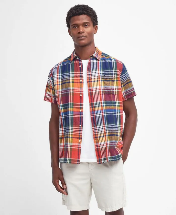 Weymouth Regular ShortSleeved Shirt Stone Men Barbour Shirts