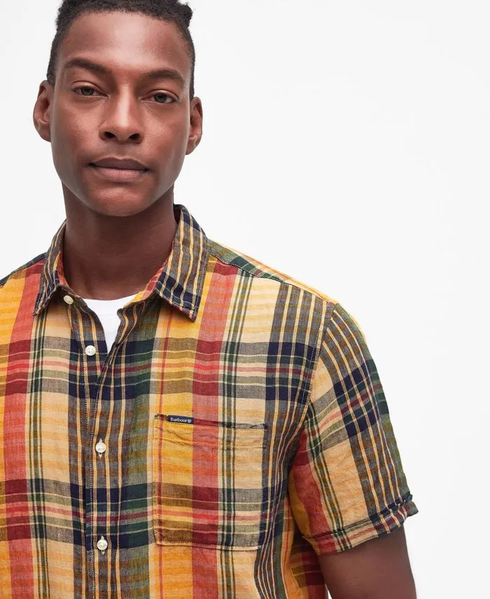 Weymouth Regular ShortSleeved Shirt Stone Men Barbour Shirts