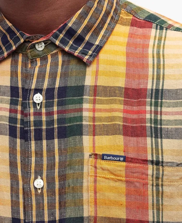 Weymouth Regular ShortSleeved Shirt Stone Men Barbour Shirts
