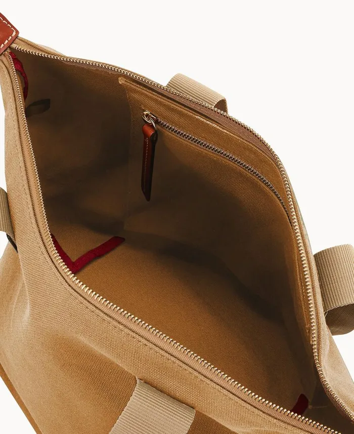 Woman Canvas Carryall 28 Beige Dooney and Bourke Totes Woman Canvas Carryall 28 Beige Dooney and Bourke Totes