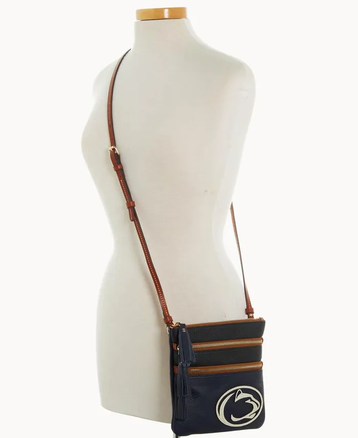 Woman Collegiate Penn State Triple Zip Crossbody Penn State Dooney and Bourke Crossbodies Woman Collegiate Penn State Triple Zip Crossbody Penn State Dooney and Bourke Crossbodies