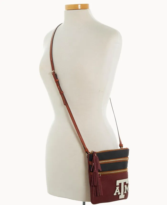 Woman Collegiate Texas Achr38M Triple Zip Crossbody Texas Aandm Dooney and Bourke Crossbodies Woman Collegiate Texas Achr38M Triple Zip Crossbody Texas Aandm Dooney and Bourke Crossbodies