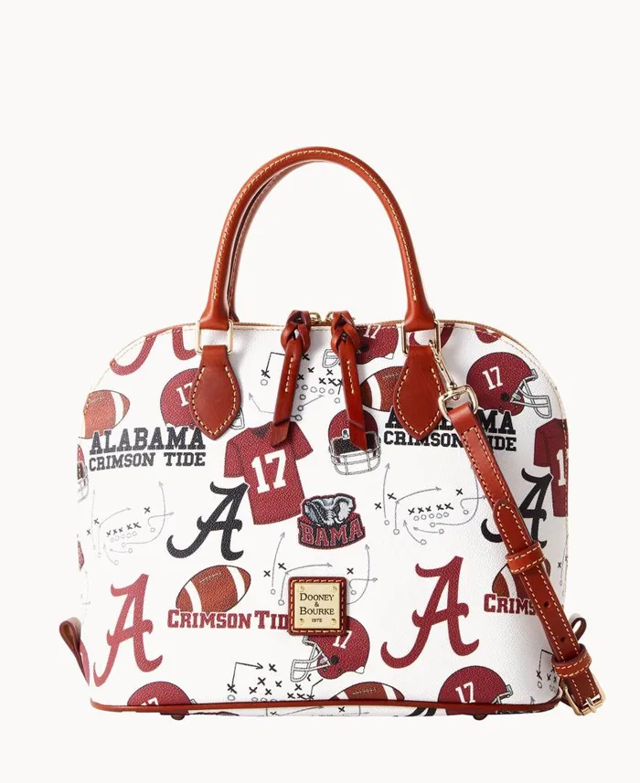 Woman Collegiate University Of Alabama Zip Zip Satchel U Of Alabama Dooney and Bourke Satchels