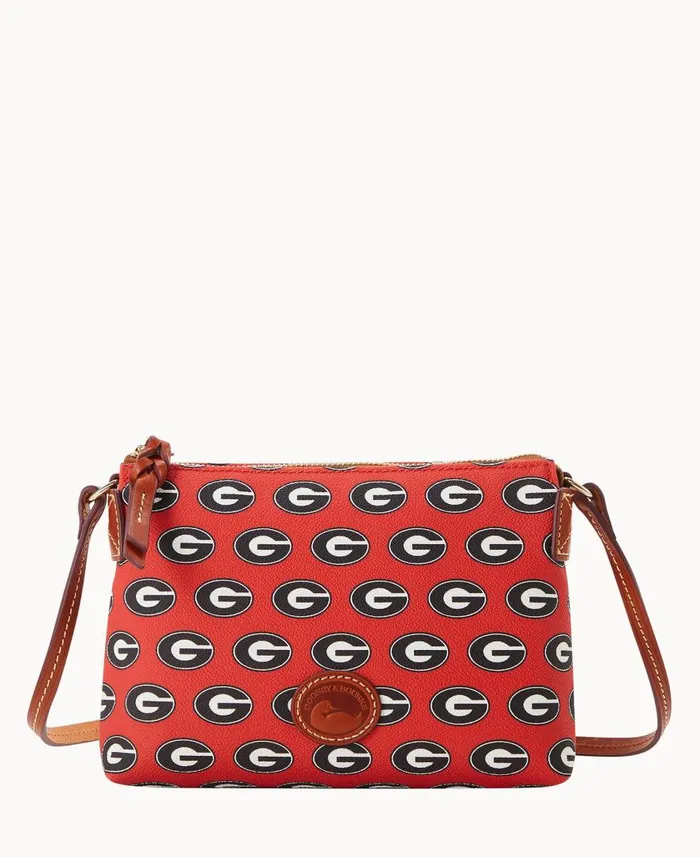 Woman Collegiate University Of Georgia Crossbody Pouchette University Of Georgi Dooney and Bourke Crossbodies