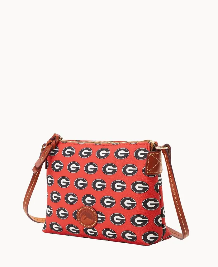 Woman Collegiate University Of Georgia Crossbody Pouchette University Of Georgi Dooney and Bourke Crossbodies