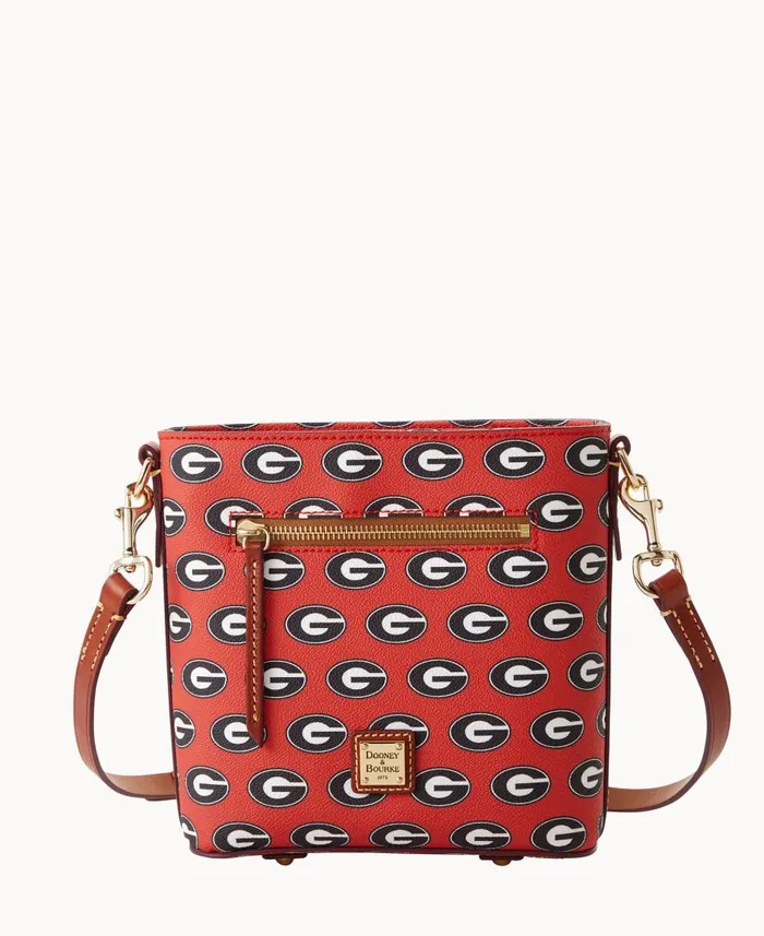Woman Collegiate University Of Georgia Small Zip Crossbody U Of Georgia Dooney and Bourke Crossbodies