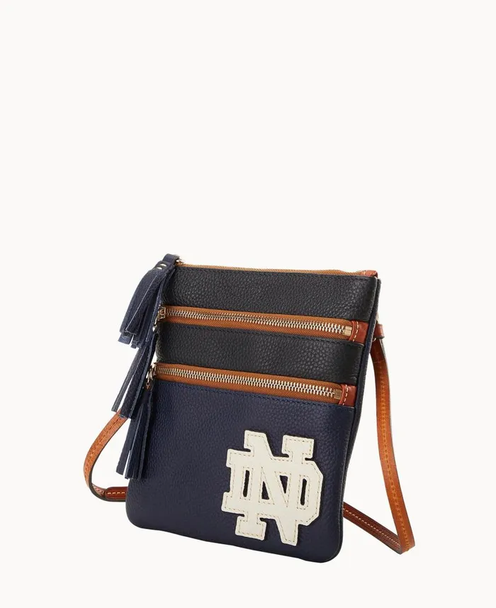 Woman Collegiate University Of Notre Dame Triple Zip Crossbody University Of Notre Dame Dooney and Bourke Crossbodies Woman Collegiate University Of Notre Dame Triple Zip Crossbody University Of Notre Dame Dooney and Bourke Crossbodies