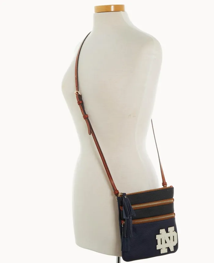 Woman Collegiate University Of Notre Dame Triple Zip Crossbody University Of Notre Dame Dooney and Bourke Crossbodies Woman Collegiate University Of Notre Dame Triple Zip Crossbody University Of Notre Dame Dooney and Bourke Crossbodies