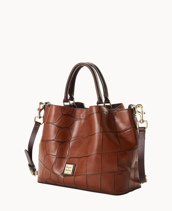 Woman Denison Barlow Cognac Dooney and Bourke Satchels Woman Denison Barlow Cognac Dooney and Bourke Satchels