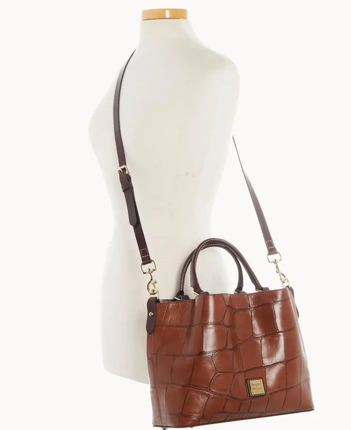 Woman Denison Barlow Cognac Dooney and Bourke Satchels Woman Denison Barlow Cognac Dooney and Bourke Satchels