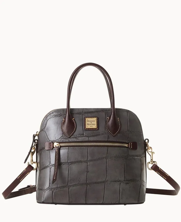 Woman Denison Domed Satchel Smoke Grey Dooney and Bourke Satchels