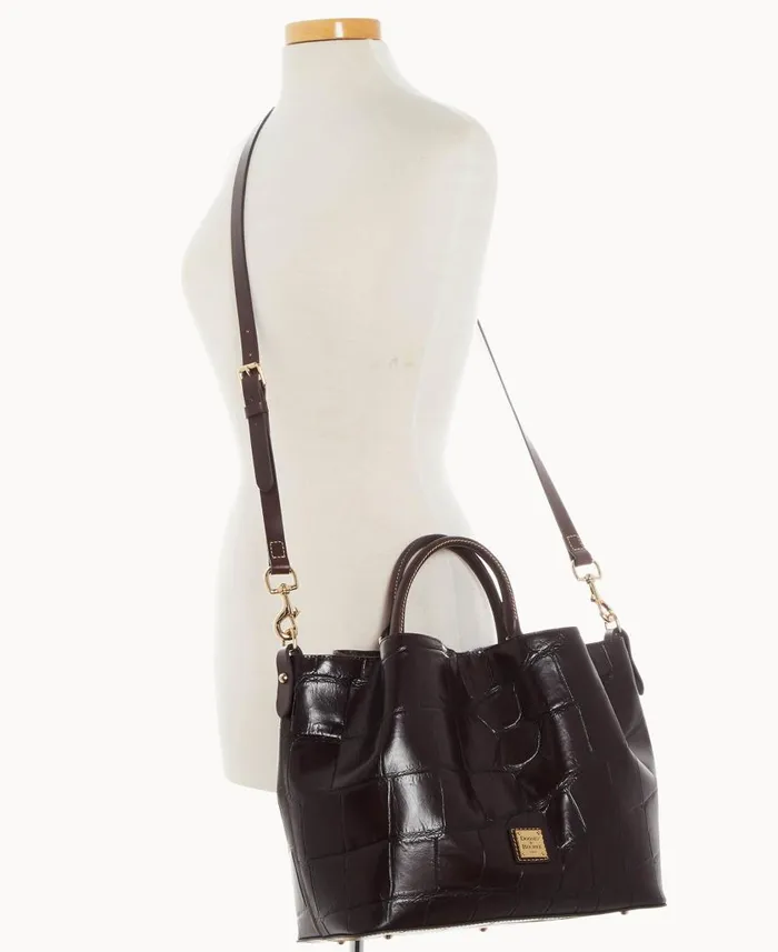 Woman Denison Large Barlow Espresso Dooney and Bourke Satchels Woman Denison Large Barlow Espresso Dooney and Bourke Satchels