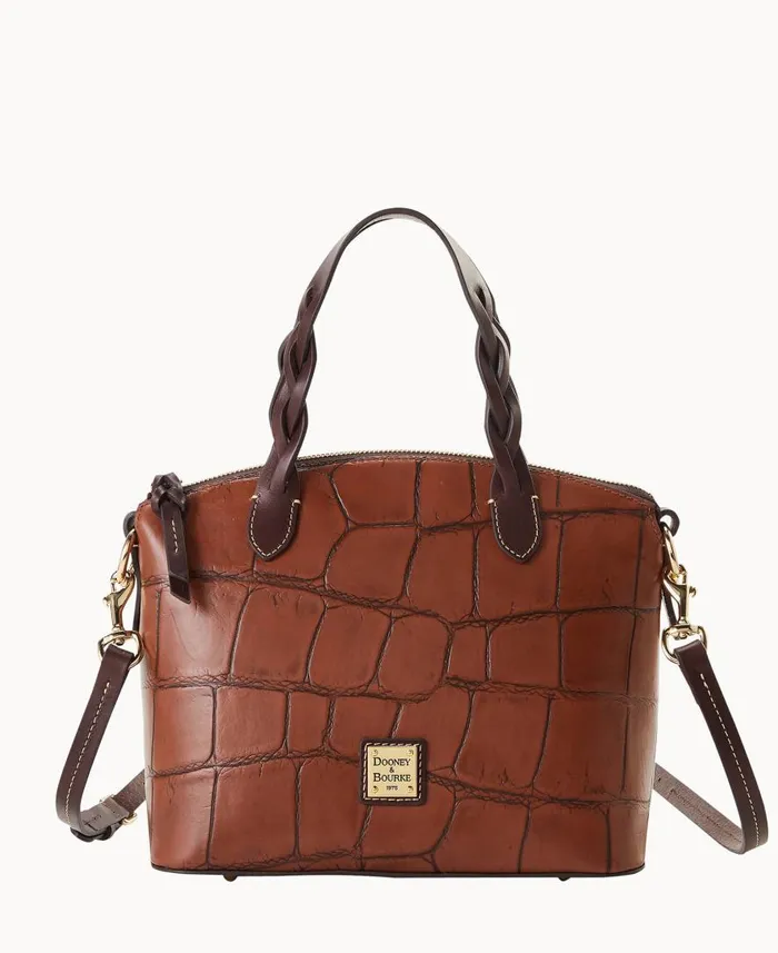 Woman Denison Small Heidi Satchel Cognac Dooney and Bourke Satchels