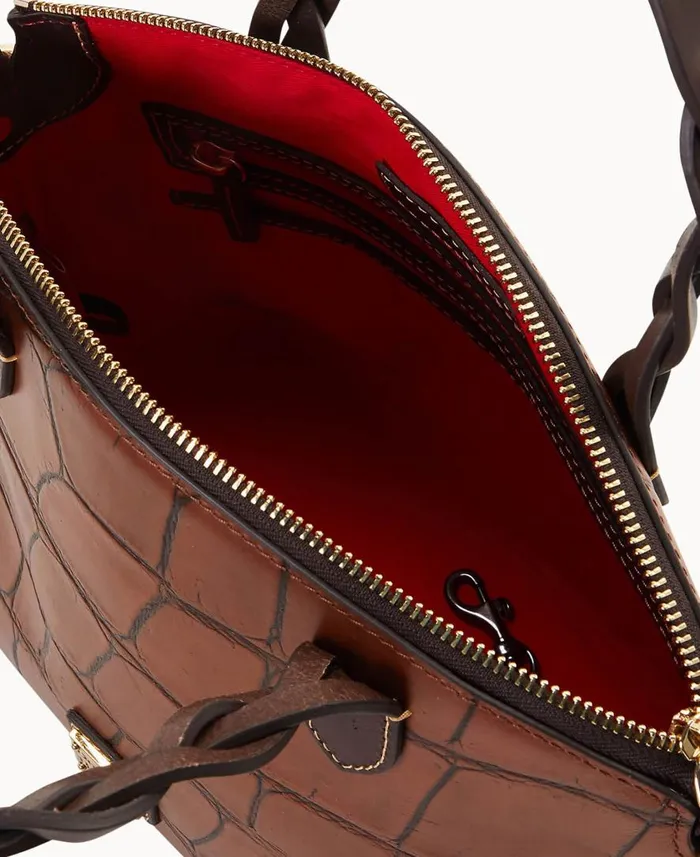 Woman Denison Small Heidi Satchel Cognac Dooney and Bourke Satchels Woman Denison Small Heidi Satchel Cognac Dooney and Bourke Satchels