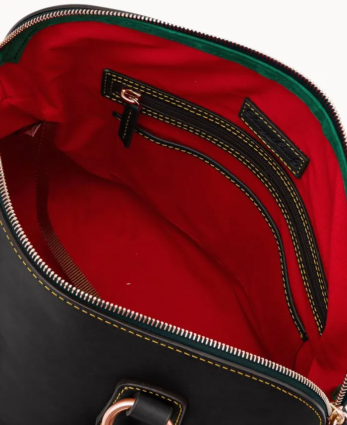 Woman Florentine Domed Buckle Satchel Black Black Dooney and Bourke Satchels Woman Florentine Domed Buckle Satchel Black Black Dooney and Bourke Satchels