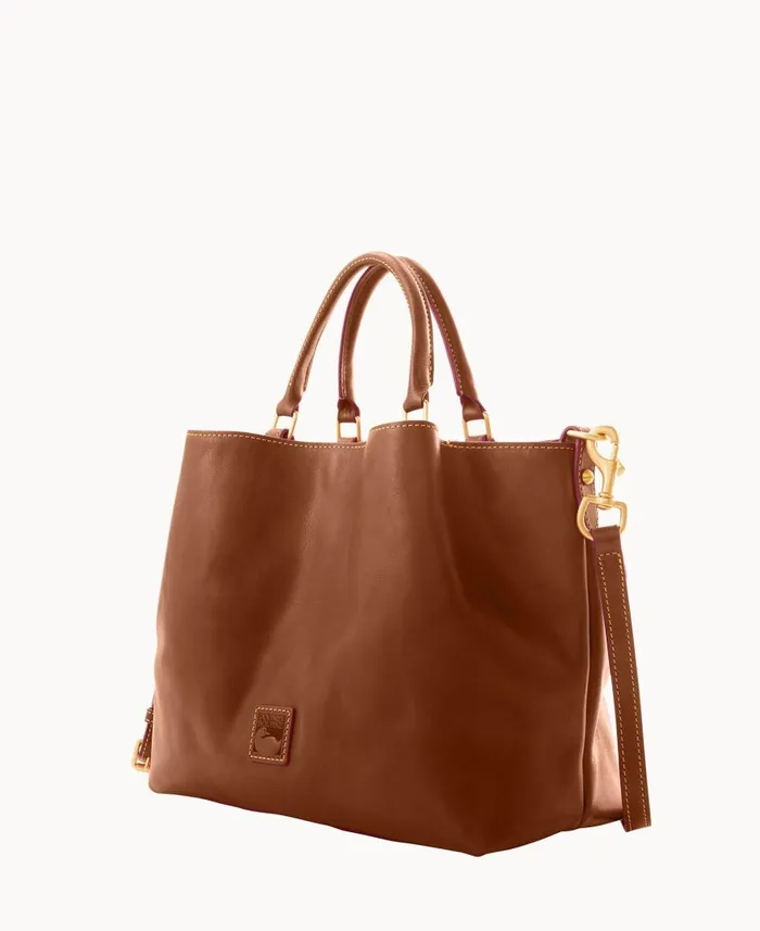 Woman Florentine Large Barlow Chestnut Dooney and Bourke Satchels Woman Florentine Large Barlow Chestnut Dooney and Bourke Satchels