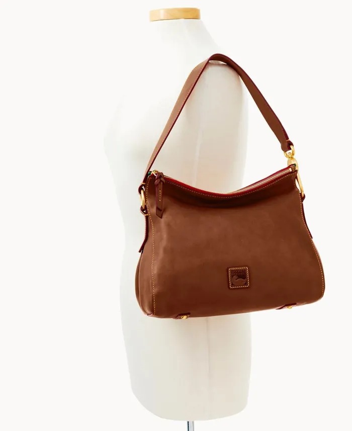 Woman Florentine Laurel Hobo Chestnut Dooney and Bourke Shoulder Bags Woman Florentine Laurel Hobo Chestnut Dooney and Bourke Shoulder Bags