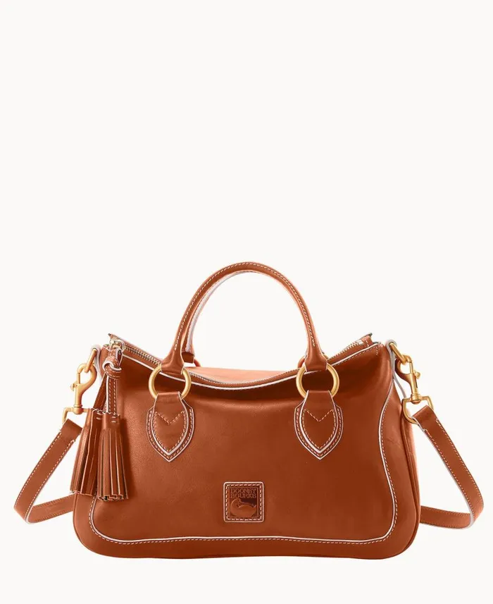 Woman Florentine Medium Satchel Natural Dooney and Bourke Satchels