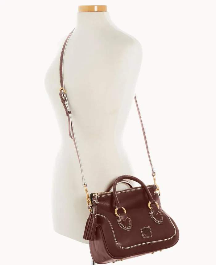 Woman Florentine Small Satchel Chestnut Dooney and Bourke Satchels Woman Florentine Small Satchel Chestnut Dooney and Bourke Satchels