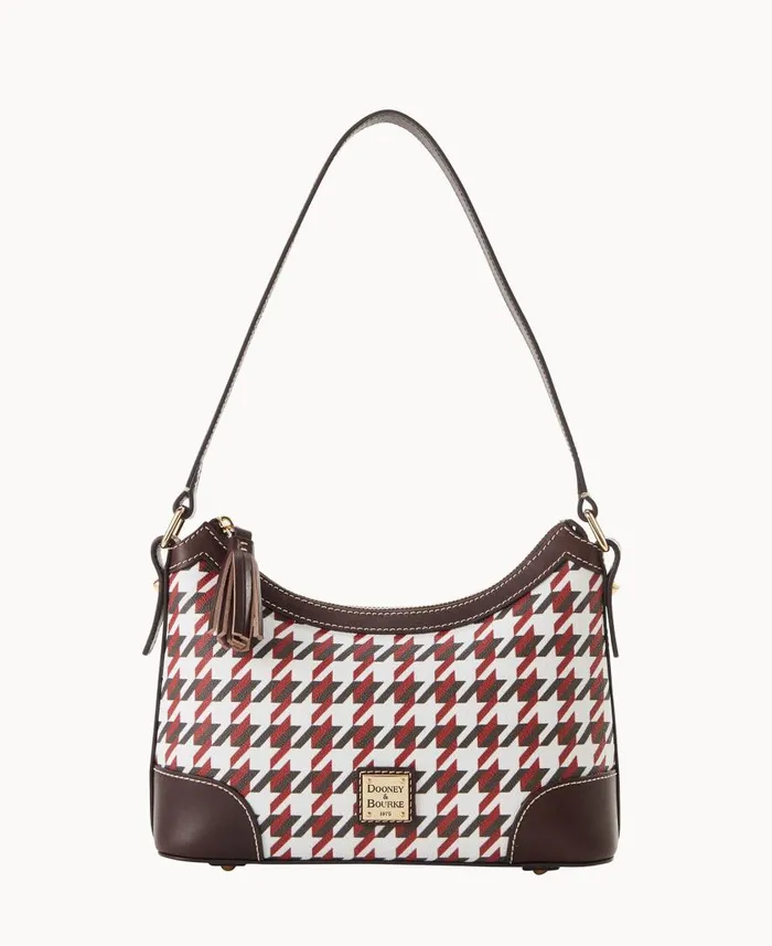 Woman Houndstooth Shoulder Bag Brick Dooney and Bourke Shoulder Bags