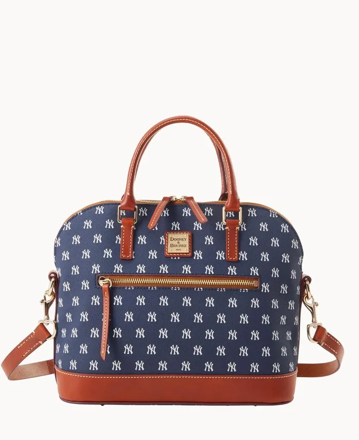 Woman MLB Yankees Domed Zip Satchel Yankees Dooney and Bourke Satchels