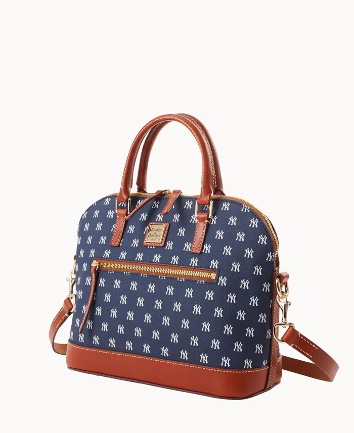 Woman MLB Yankees Domed Zip Satchel Yankees Dooney and Bourke Satchels Woman MLB Yankees Domed Zip Satchel Yankees Dooney and Bourke Satchels