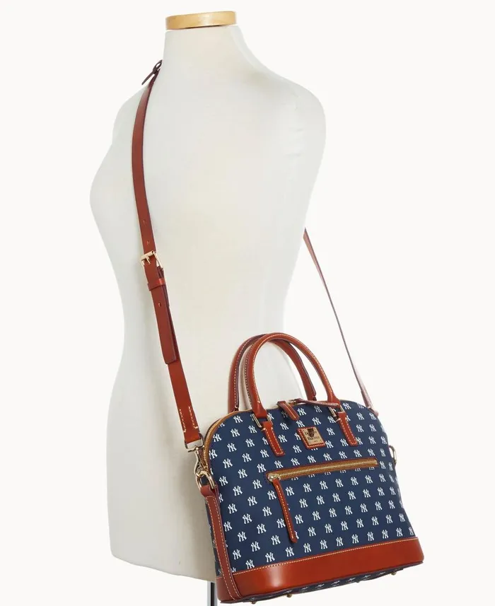 Woman MLB Yankees Domed Zip Satchel Yankees Dooney and Bourke Satchels Woman MLB Yankees Domed Zip Satchel Yankees Dooney and Bourke Satchels