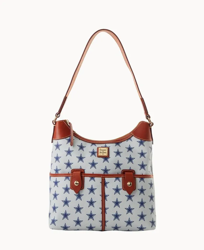 Woman NFL Cowboys Zip Hobo Cowboys Dooney and Bourke Shoulder Bags