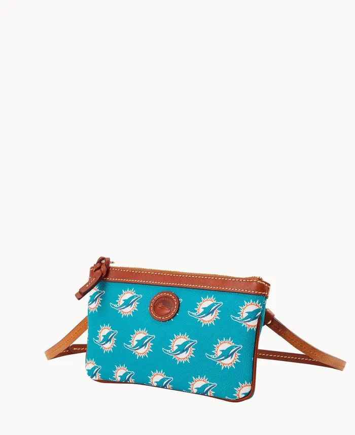 Woman NFL Dolphins Large Slim Crossbody Dolphins Dooney and Bourke Crossbodies Woman NFL Dolphins Large Slim Crossbody Dolphins Dooney and Bourke Crossbodies