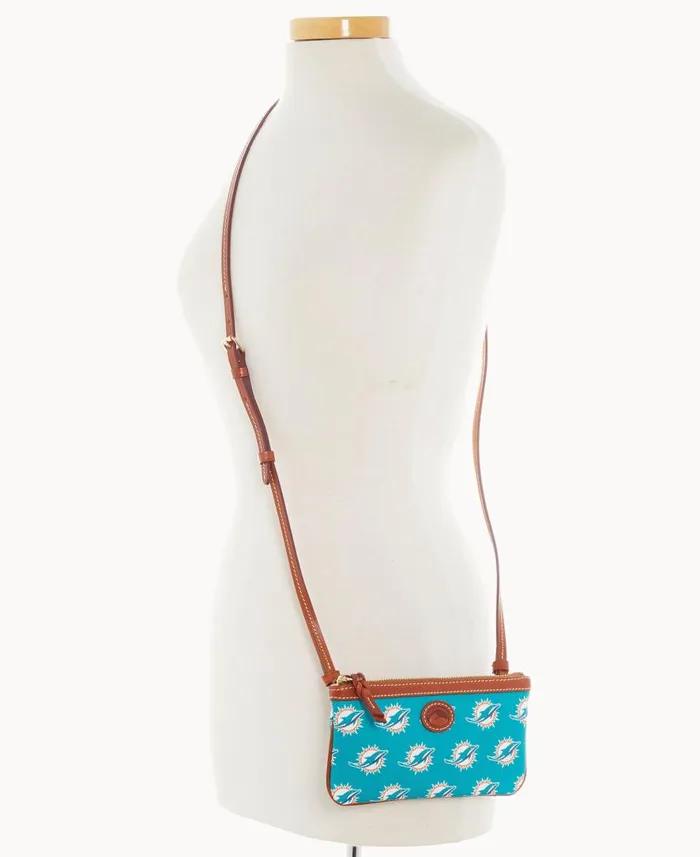 Woman NFL Dolphins Large Slim Crossbody Dolphins Dooney and Bourke Crossbodies Woman NFL Dolphins Large Slim Crossbody Dolphins Dooney and Bourke Crossbodies