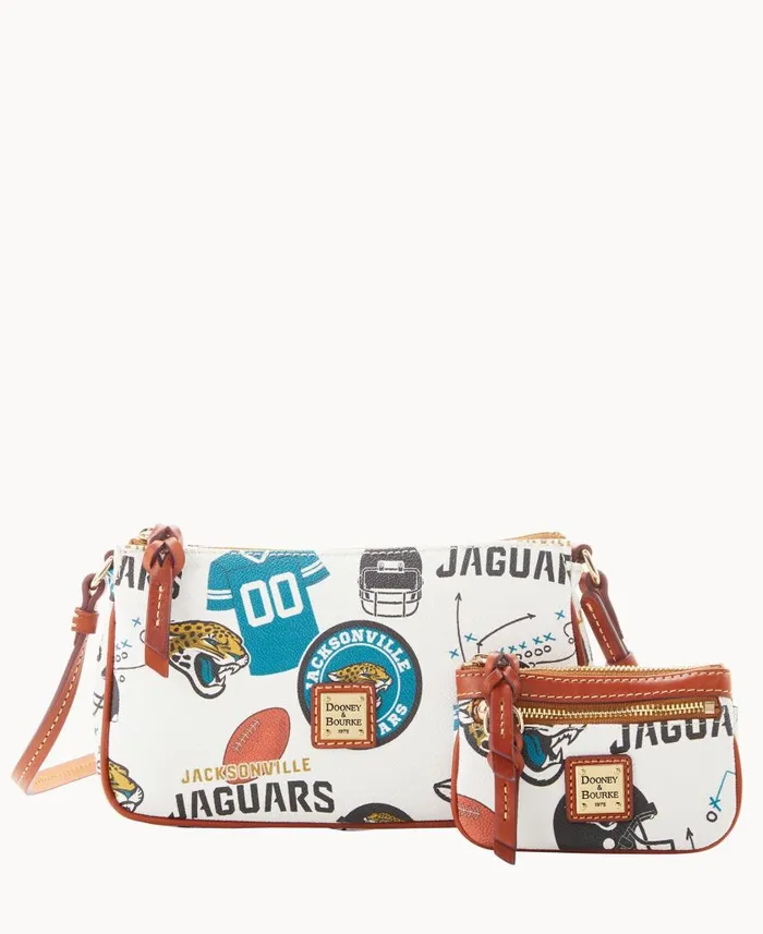 Woman NFL Jaguars Lexi Crossbody Sm Coin Case Jaguars Dooney and Bourke Crossbodies