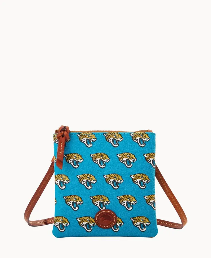 Woman NFL Jaguars Small North South Top Zip Crossbody Jaguars Dooney and Bourke Crossbodies
