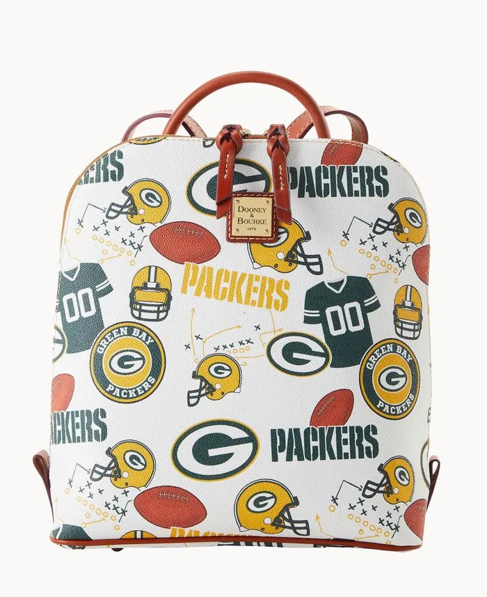 Woman NFL Packers Zip Pod Backpack Packers Dooney and Bourke Backpacks