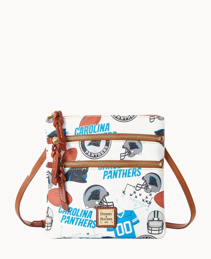 Woman NFL Panthers N S Triple Zip Crossbody Panthers Dooney and Bourke Crossbodies