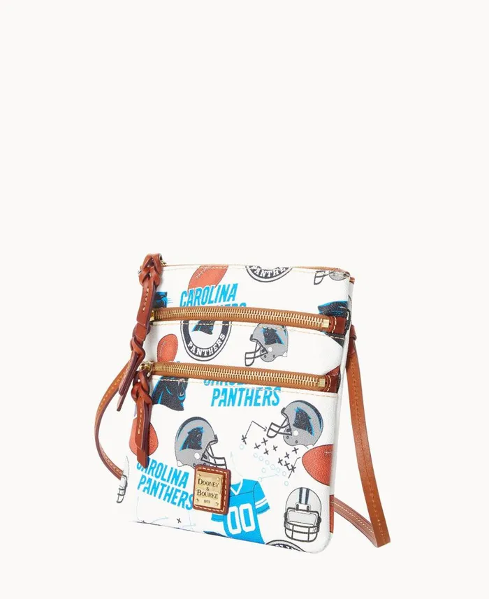 Woman NFL Panthers N S Triple Zip Crossbody Panthers Dooney and Bourke Crossbodies Woman NFL Panthers N S Triple Zip Crossbody Panthers Dooney and Bourke Crossbodies