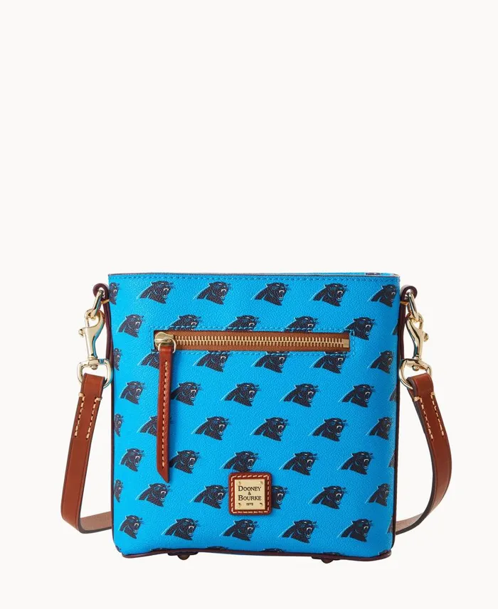 Woman NFL Panthers Small Zip Crossbody Panthers Dooney and Bourke Crossbodies