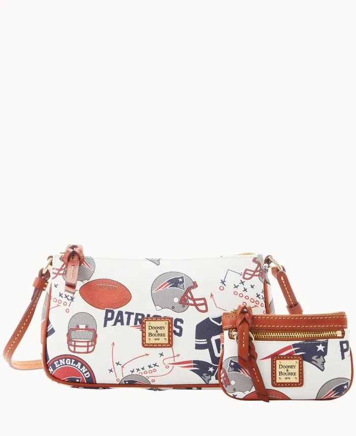 Woman NFL Patriots Lexi Crossbody Sm Coin Case Patriots Dooney and Bourke Crossbodies