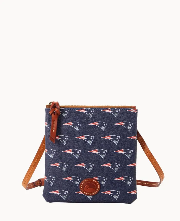 Woman NFL Patriots Small North South Top Zip Crossbody Patriots Dooney and Bourke Crossbodies
