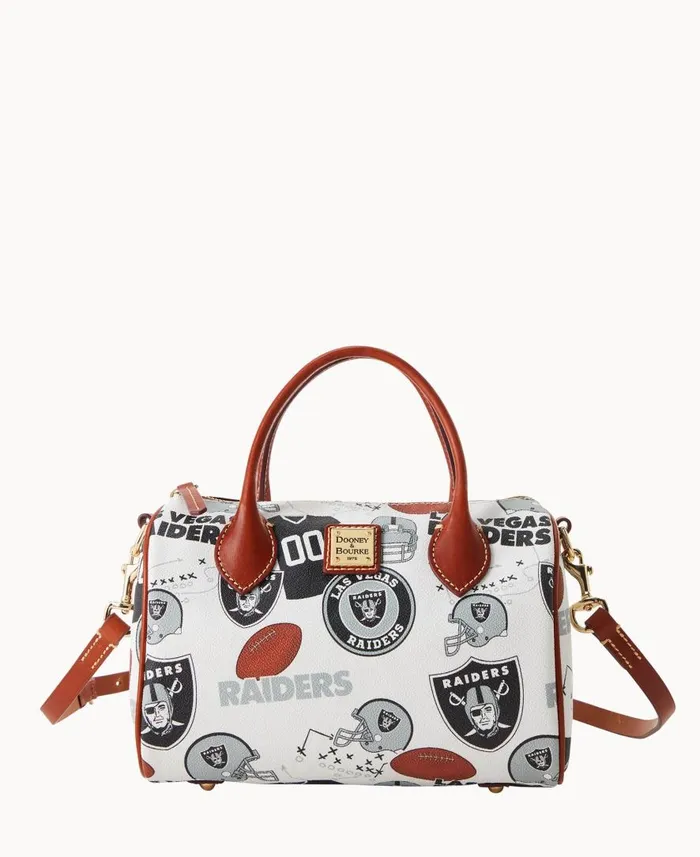 Woman NFL Raiders Barrel Satchel Raiders Dooney and Bourke Satchels
