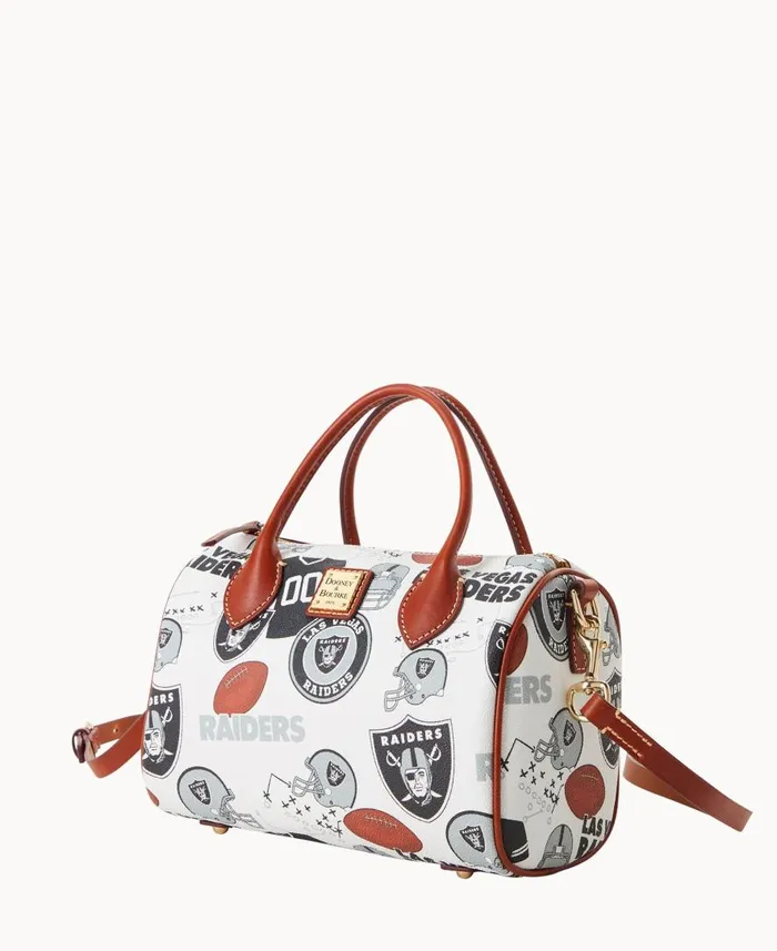 Woman NFL Raiders Barrel Satchel Raiders Dooney and Bourke Satchels Woman NFL Raiders Barrel Satchel Raiders Dooney and Bourke Satchels